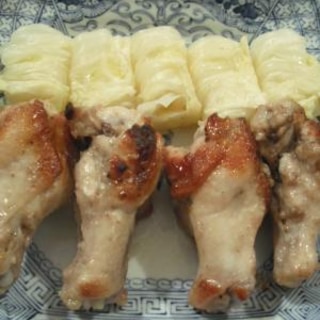 鶏のグリルと蒸し白菜
